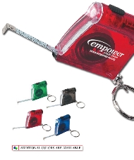 Tape Measure LED Flashlight Key Chain