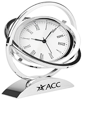 Chrome Spinner Clock