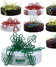 Dollar Clipsters Paperclips Green With White Base