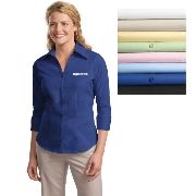 Ladies 3/4 Sleeve Open Neck Blouse