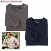 Port Authority® - Rib Fleece V-Neck Sweatshirt