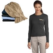 Ladies Fine-Gauge Long Sleeve Crewneck Sweater