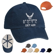 Embroidered Cotton Chino Cap