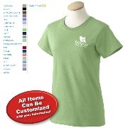 Gildan Women's Cotton Tee - Spot Color Imprint