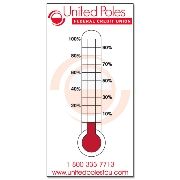 2x4 Reusable Goal Thermometer w/ Rigid Back