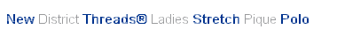 NEW District Threads® Ladies Stretch Pique Polo