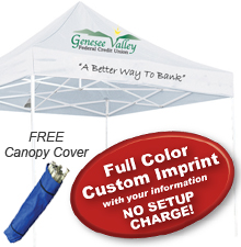 Click here to get more details on our current featured product to help you Imprinted promotional merchandise and apparel for America's Credit Unions... Please be sure to check out our NEW FULL COLOR EVENT TENTS!!