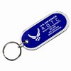 Long Crystal Oval Key Tag
