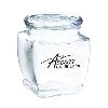 10oz. Footed Square Glass Jar