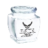 10oz. Footed Square Glass Jar