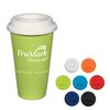 11 Oz. Double Wall Ceramic Mug With Silicone Lid