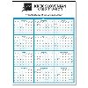 Full Year View Single Sheet Wall Calendar