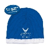 Embroidered Knit Beanie with Stripe
