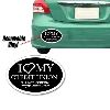 Spot Color Removable Bumper Sticker:  Oval 4x6