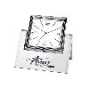In-Line Rotating Silver Clock and Photo Frame
