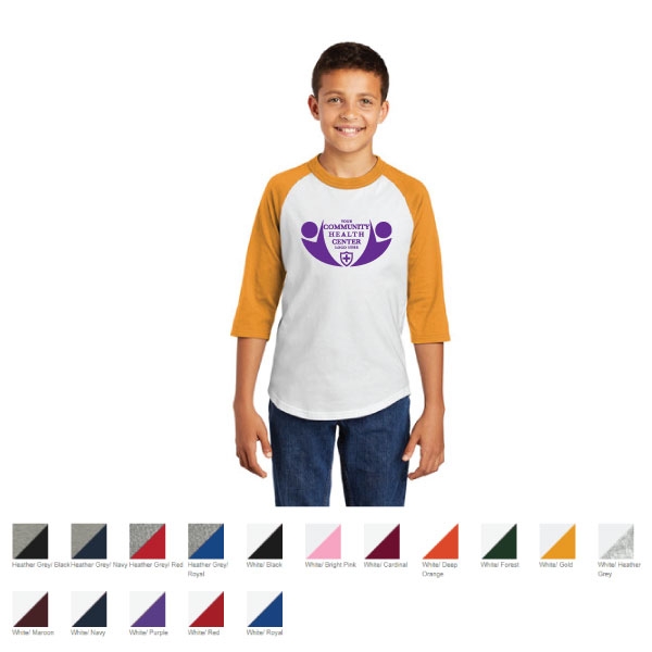 Sport-Tek Youth Short Sleeve Colorblock Raglan Jersey