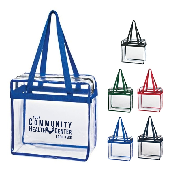 Clear Zipper Tote Bag