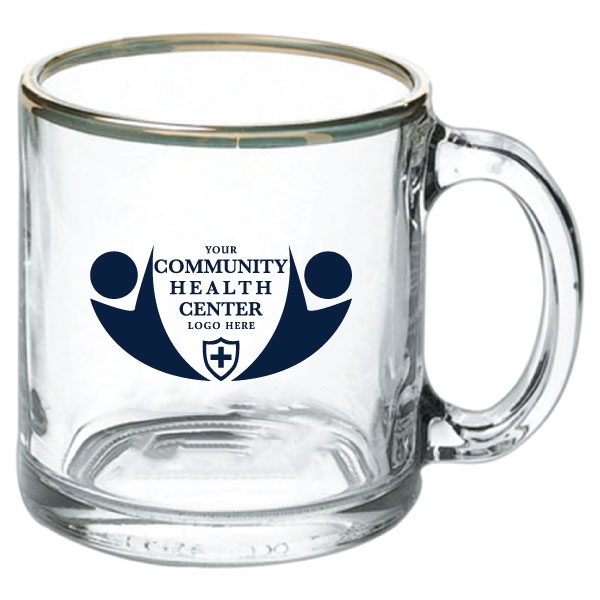 Imprinted Libbey Glass Coffee Mugs (13 Oz., Screen Print)