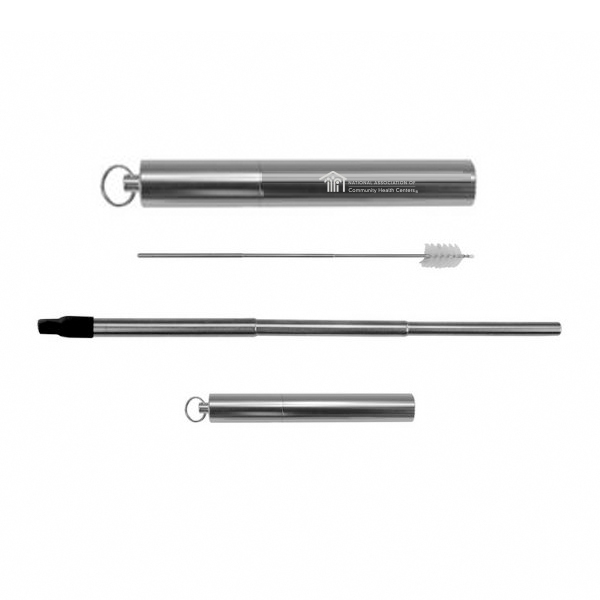 Promo Telescopic Straw Stainless Steels In Aluminum Case