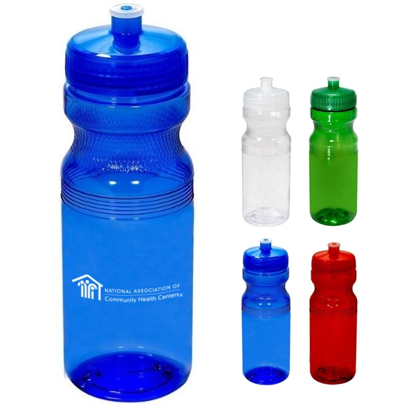 Custom 24 oz. Poly-Clear Bike Water Bottles