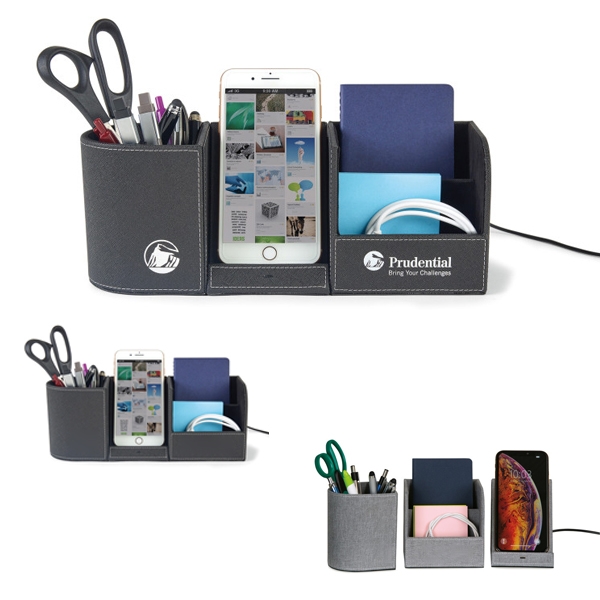 Truman Wireless Charging Desk Organizer