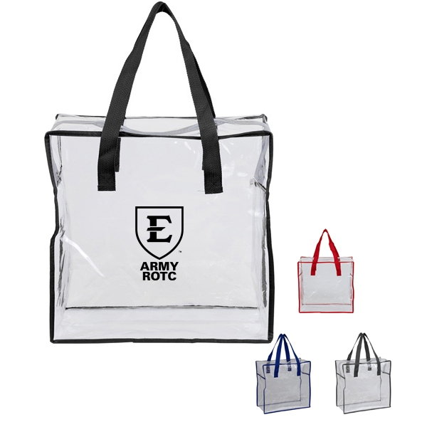 Arete Clear Vinyl Stadium Compliant Tote Bag