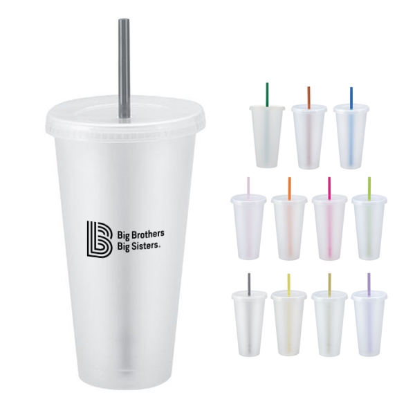 Imprint Iceberg 16oz Double-Wall Tumbler with Straw with logo