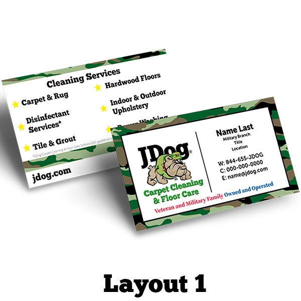 Jdog Carpet Cleaning Business Card