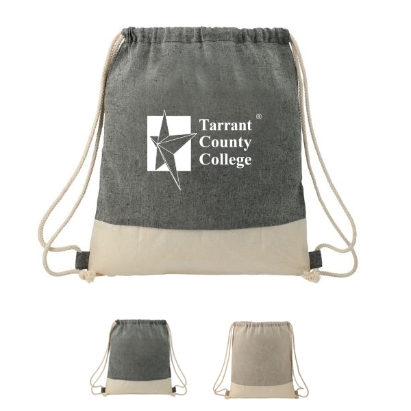 Split Recycled Cotton Drawstring Bag