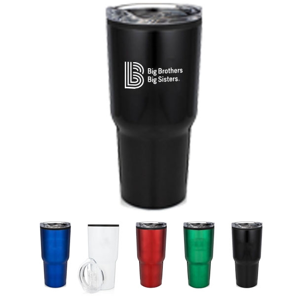 Tapered Tumbler w/ Plastic Liner & Plastic Handle - 20 oz.