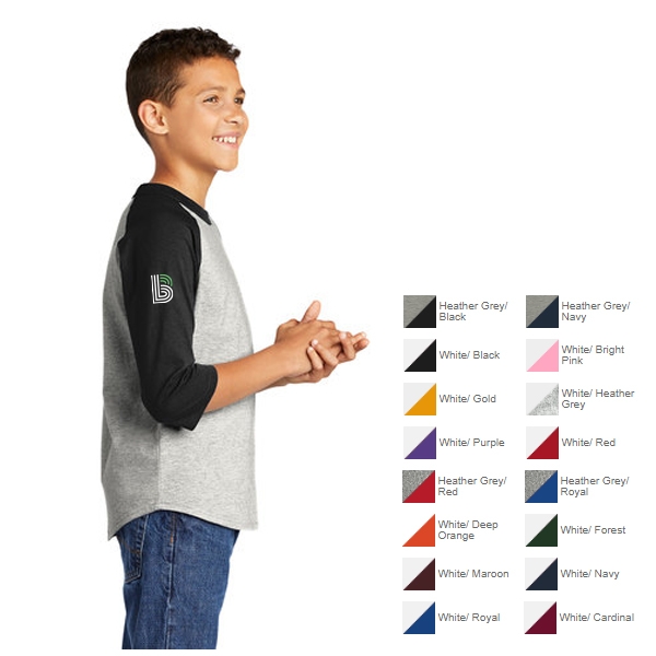 Sport-Tek Youth Short Sleeve Colorblock Raglan Jersey