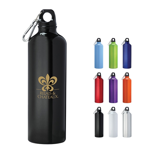 Bullet White Pacific 26oz Aluminum Sports Bottle