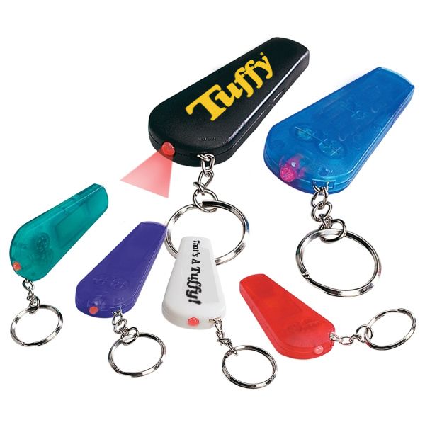 Promotional Whistle Keychain Rings - Green - Whistle Keychains