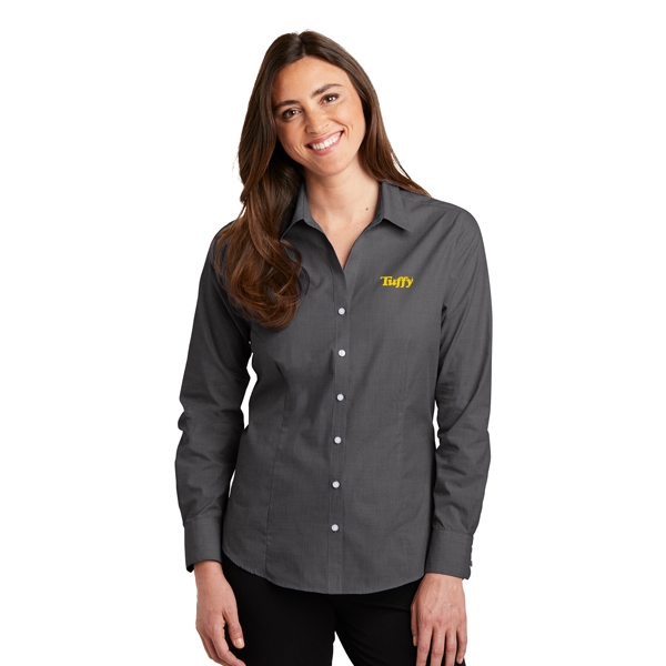 Port Authority Ladies 3/4-Sleeve Carefree Poplin Shirt