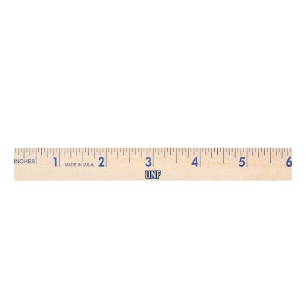6 inch Natural Finish Wood Ruler