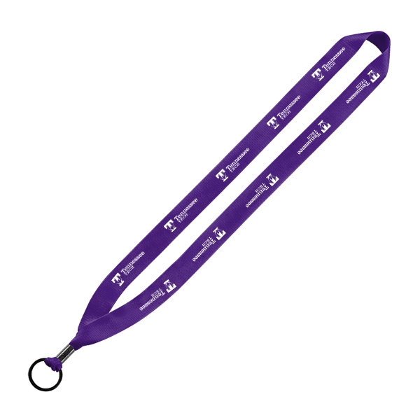 Branded 3/4 Dye-Sublimated Lanyard with Metal Crimp and Metal Split-Ring