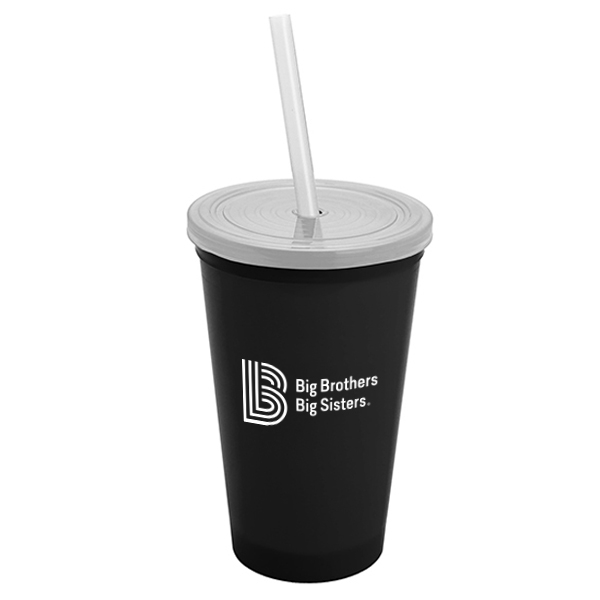 Imprint Iceberg 16oz Double-Wall Tumbler with Straw with logo