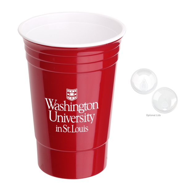 16 Oz. Fiesta Plastic Cup With Lid