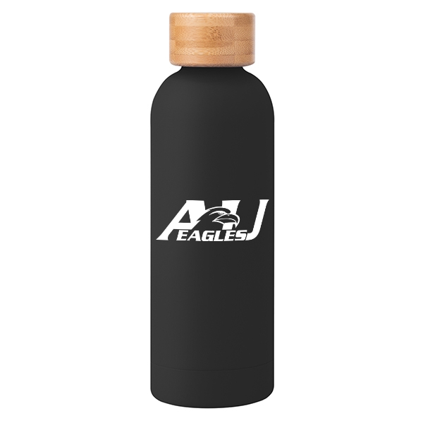 Personalised Insulated 17oz Water Bottle With Bamboo Lid