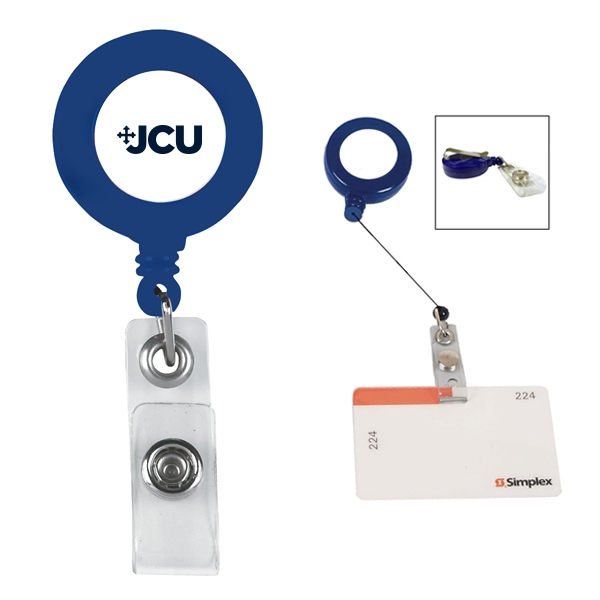 Retractable Badge Holder With Laminated Label