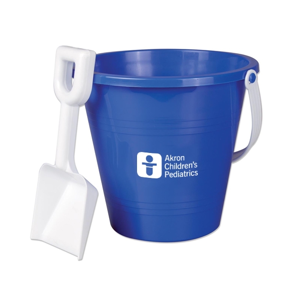 Jumbo Plastic Pail and Shovel, 10 inch (Pack of 6)