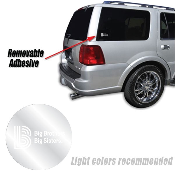 4 Round White Vinyl Bumper Sticker