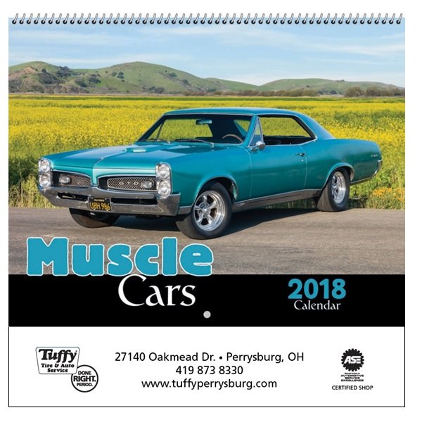 Muscle Cars Wall Calendar - Spiral Bound