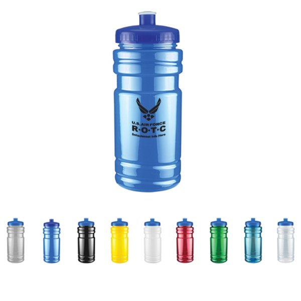 Translucent 20 oz Surf Bottle-Push Pull Lid