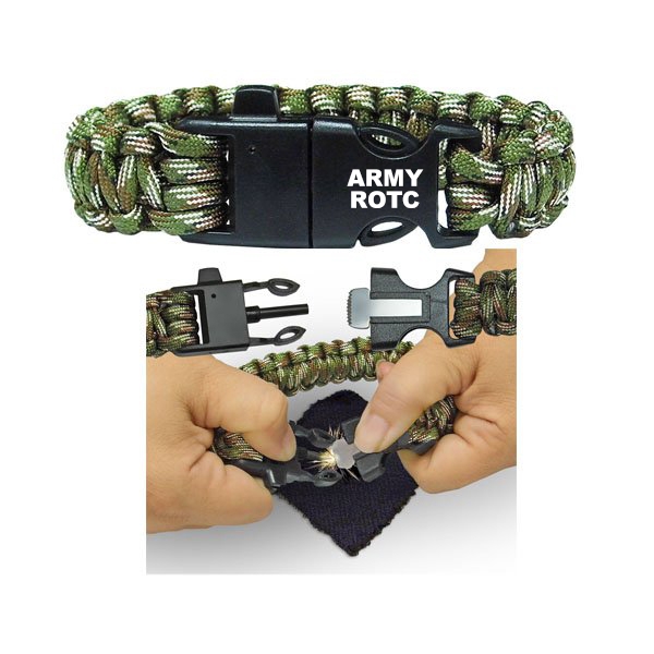 Rothco Paracord Bracelet, 8 inch / Woodland Camo