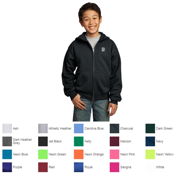 youth full zip hoodie