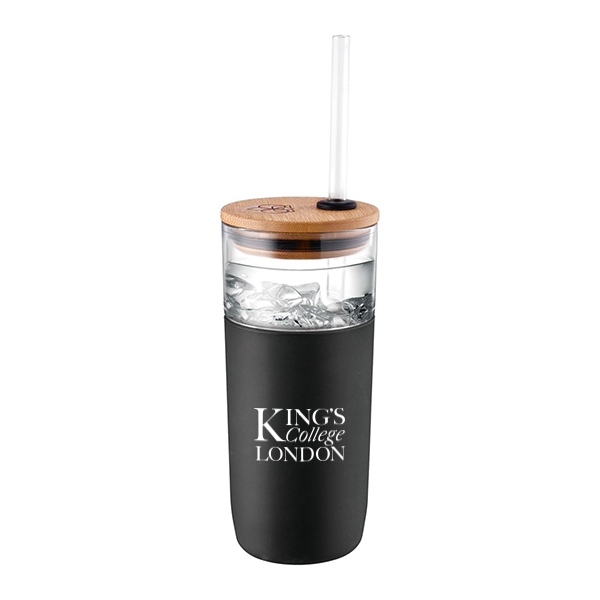 glass tumbler with lid