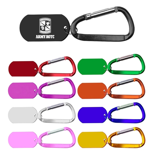 Dog Tag Carabiner Key Chain