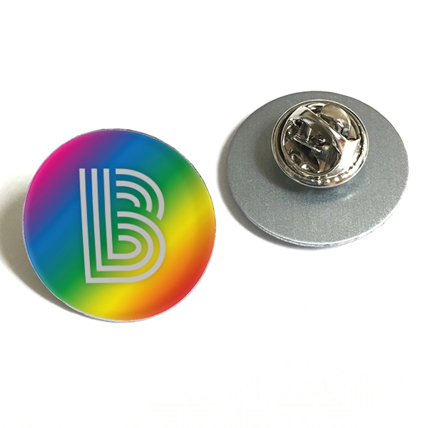 1 Full Color Epoxy Domed Lapel Pin On Brass