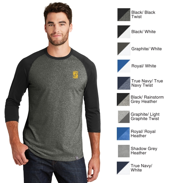 New Era® Mens Heritage Blend 3/4 Sleeve Baseball Raglan T-Shirt